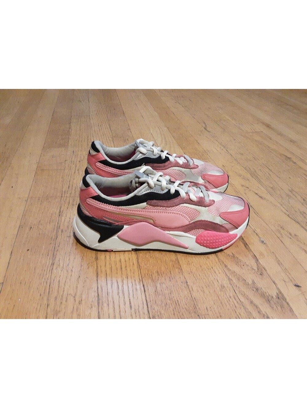 Puma RS-X3 Puzzle Rapture Rose Sneakers 373797-06 Womens US Size 7.5 Pink